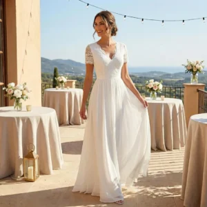 Classic Ballroom White Wedding Dress